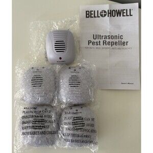 Bell & Howell Ultrasonic Pest Repeller 5 Pack Complete Home Kit New No Packaging